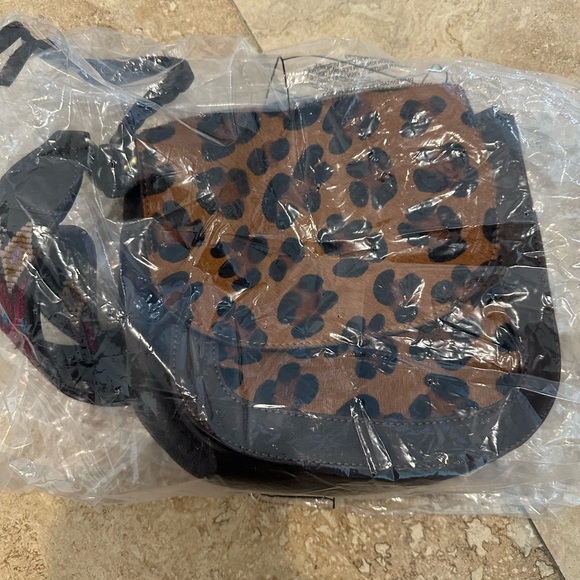 Johnny Was Leopard Crossbody Satchel - Picture 8 of 9